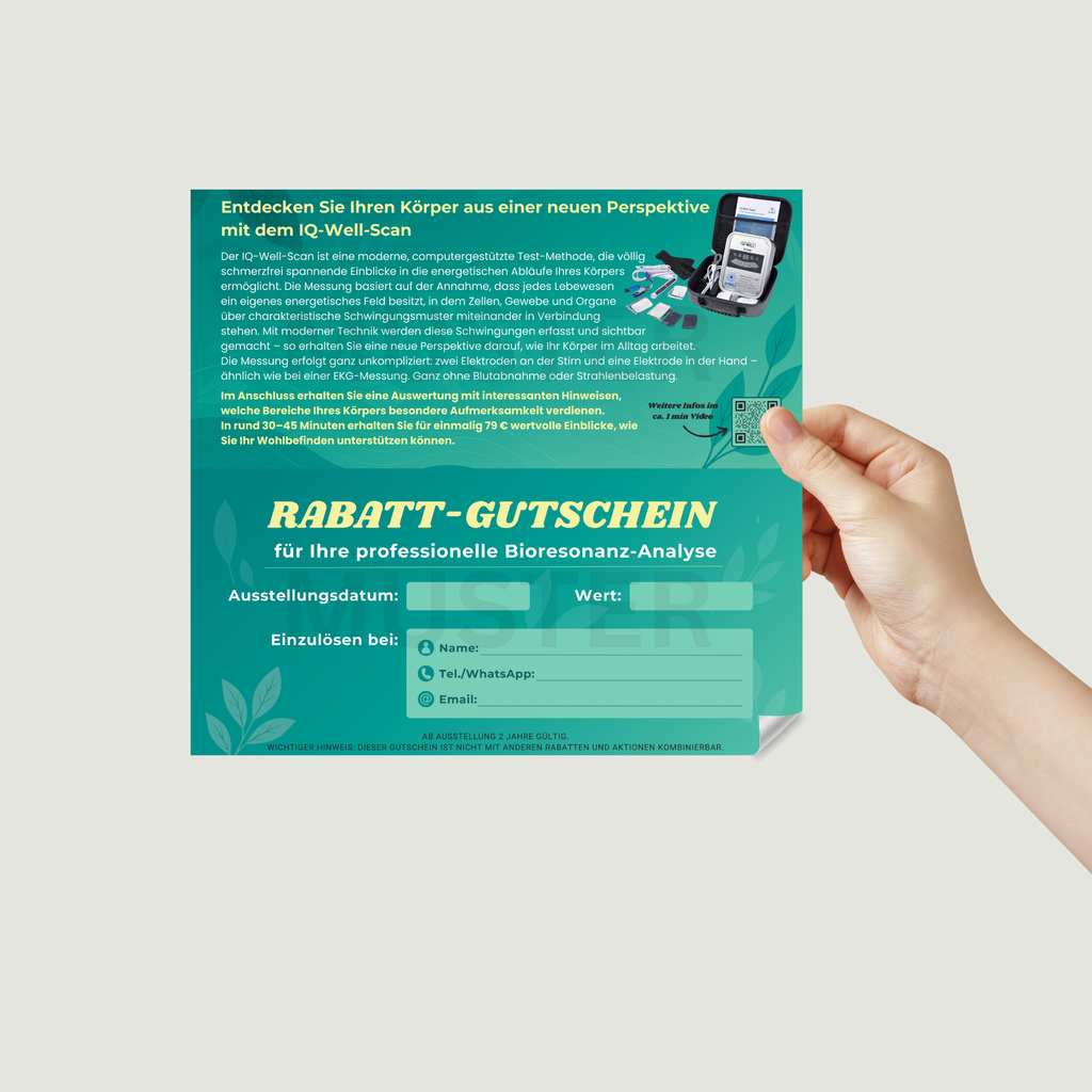 Rabatt-Gutschein Bioresonanz-Analyse