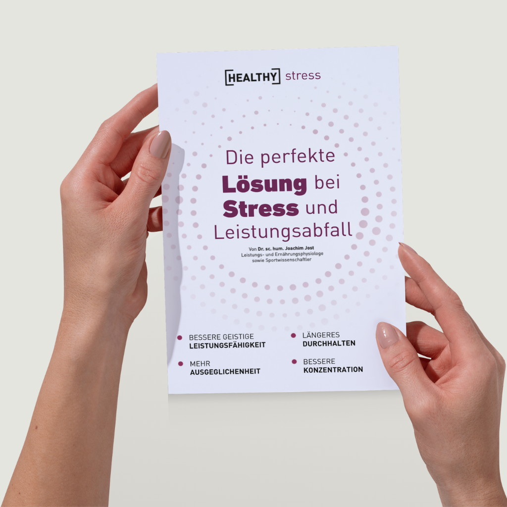 Flyer "Die perfekte Lösung bei Stress und Leistungsabfall"