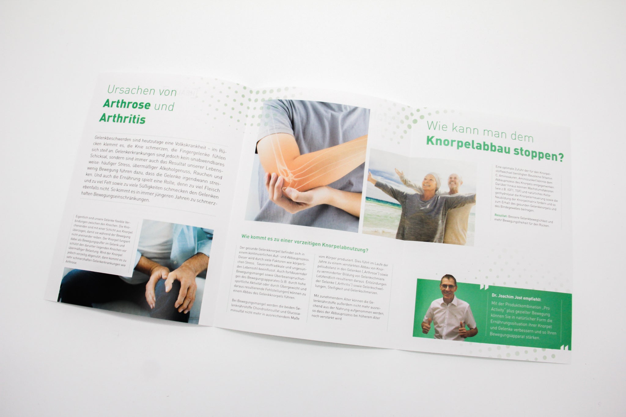 Flyer "Mehr Beweglichkeit und weniger Schmerzen"