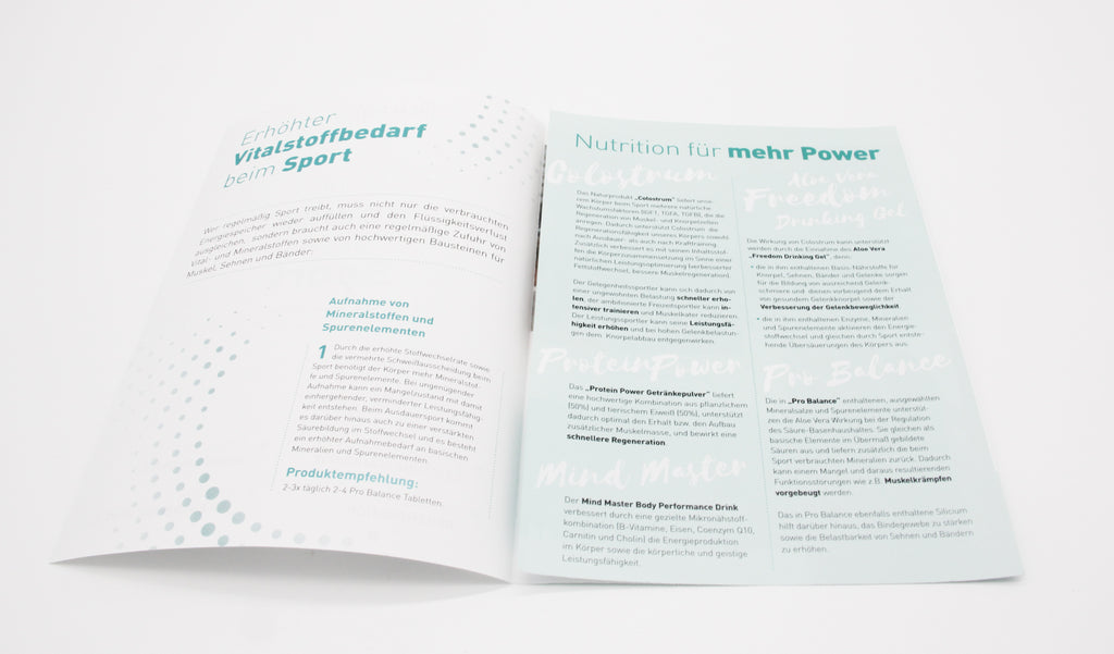 Flyer "Mehr Power beim Sport"