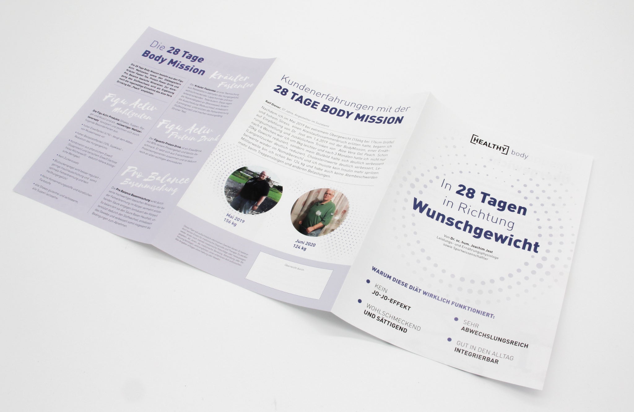 Flyer "In 28 Tagen in Richtung Wunschgewicht"